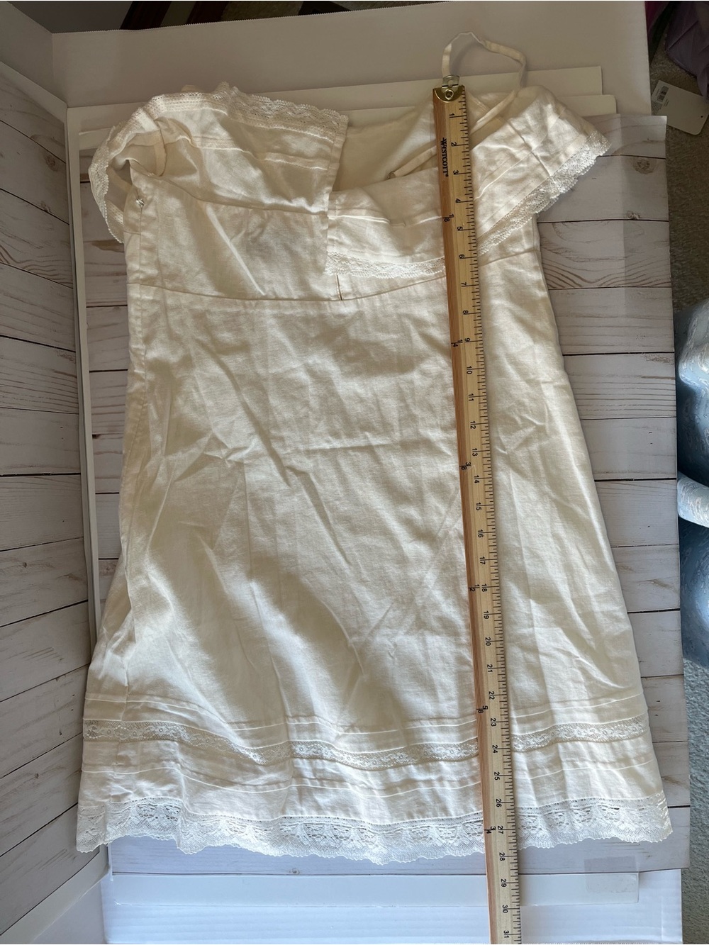Ivory Ruffle Off-Shoulder Sundress - Picture 9 of 15